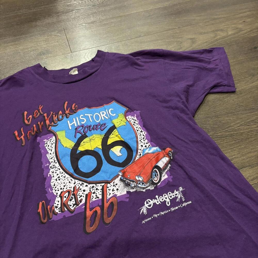 Vintage get your kicks in Route 66 t shirt 80s M/L